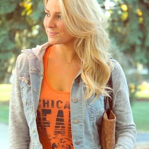 JET by John Eshaya Sweatshirt Jean Jacket